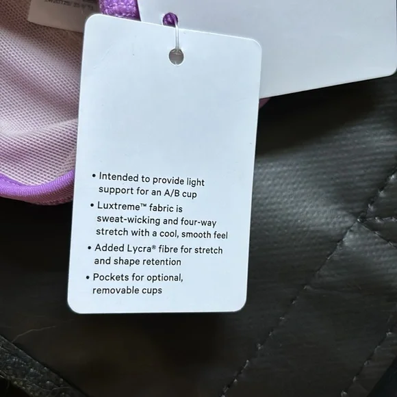 LULULEMON FREE TO BE BRA IN PURPLE BLOSSOM 🌸 SZ 12 NWT RARE!